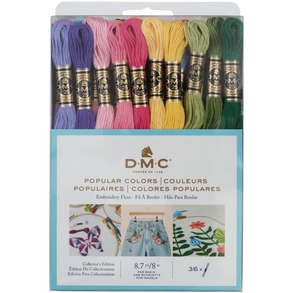 DMC Embroidery Floss,Home Decor Kit,DMC Embroidery Thread Pack Include 36 Assortment of Cotton Threads Bundle with Cross Stitch Hand Embroidery Needle