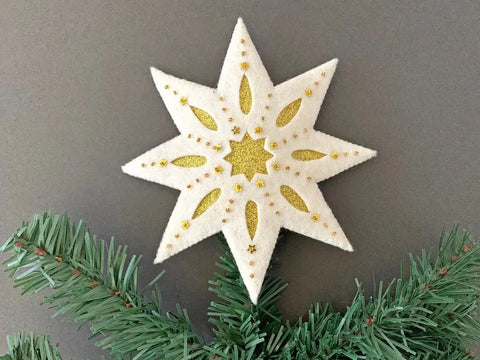 Beaded Star Christmas Tree Topper Kit