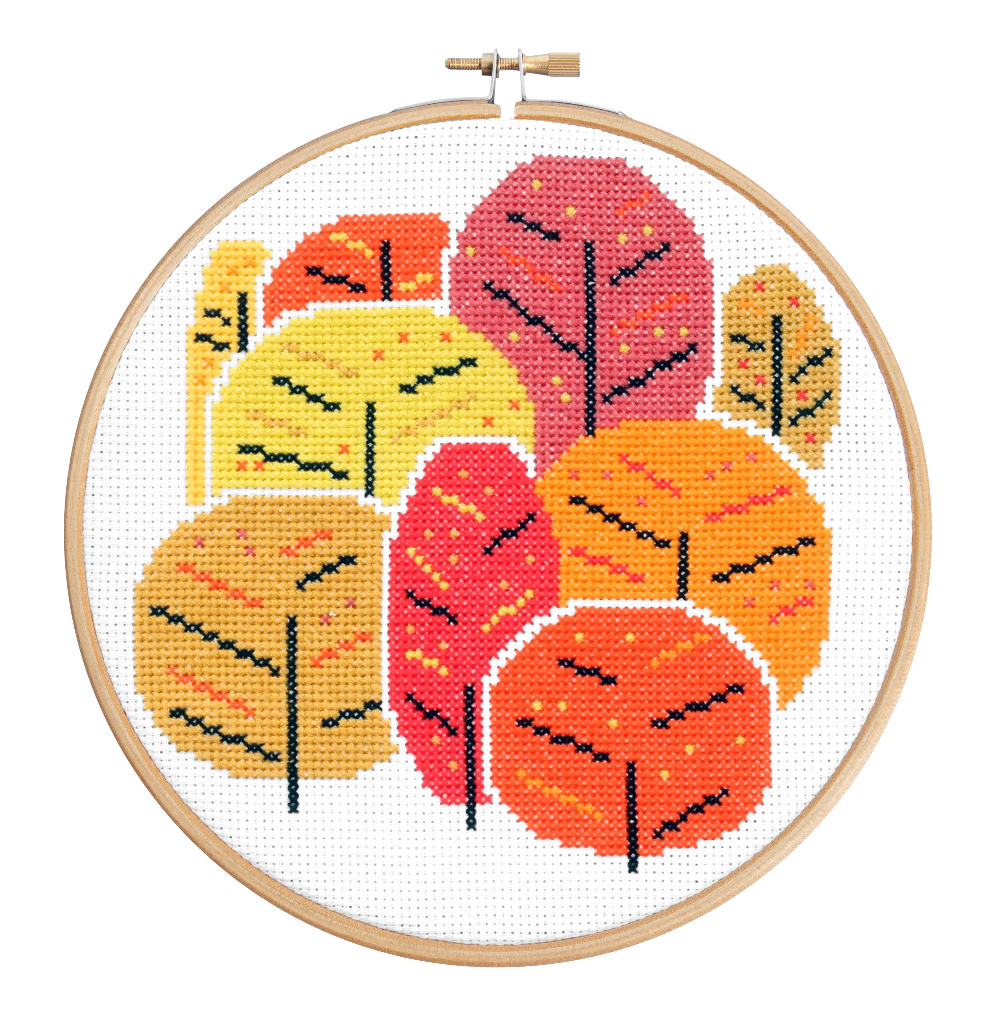 Summer Hoop Counted Cross Stitch Kit - Needlework Projects, Tools