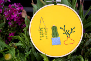 House Plant Embroidery Workshop - Brookline