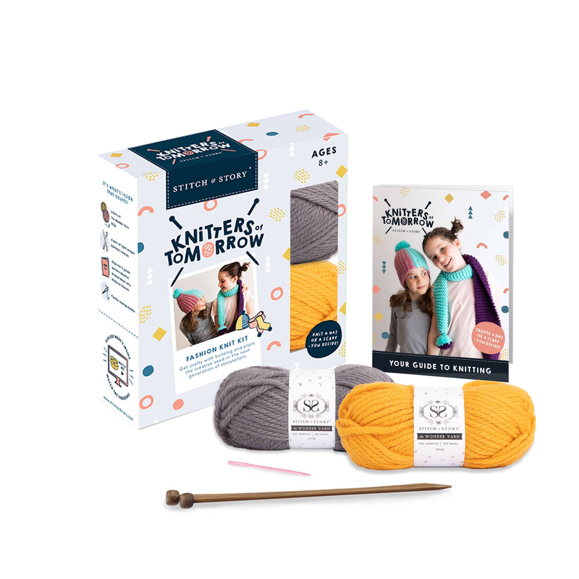 Learn to Knit Kit: Knitting Kit, Beginners Crafts Project, NEW