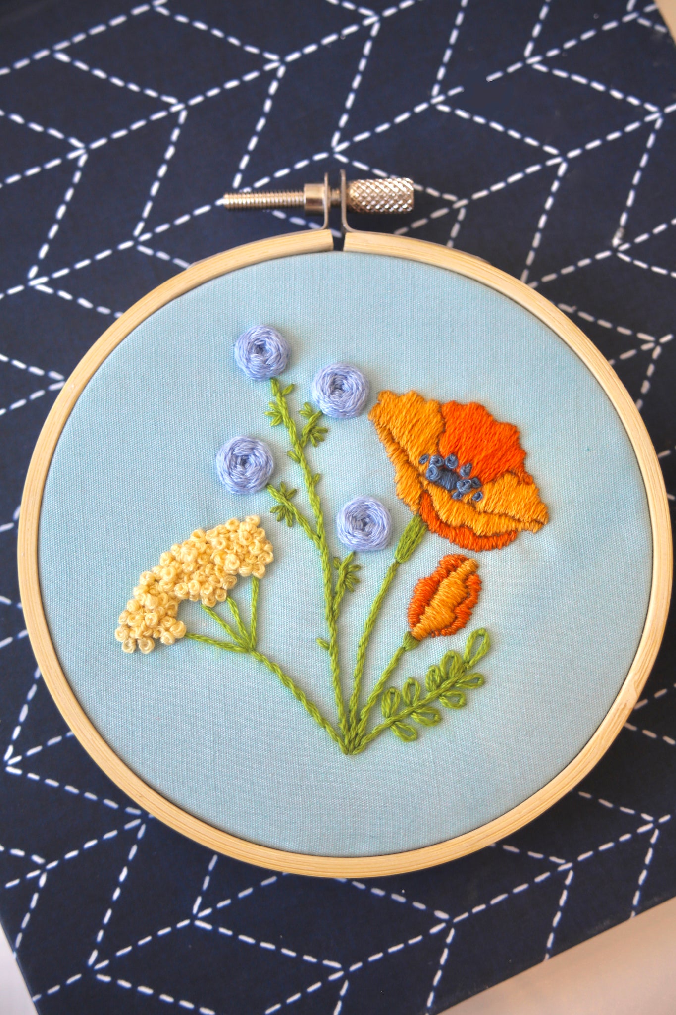 Wildflower Embroidery Workshop - BROOKLINE